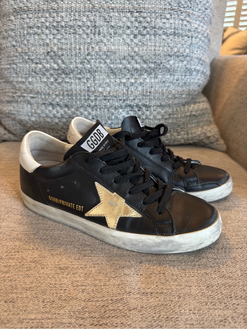 Golden Goose GGDB Private Edit Super-Star Black Leather Low-Top Sneakers